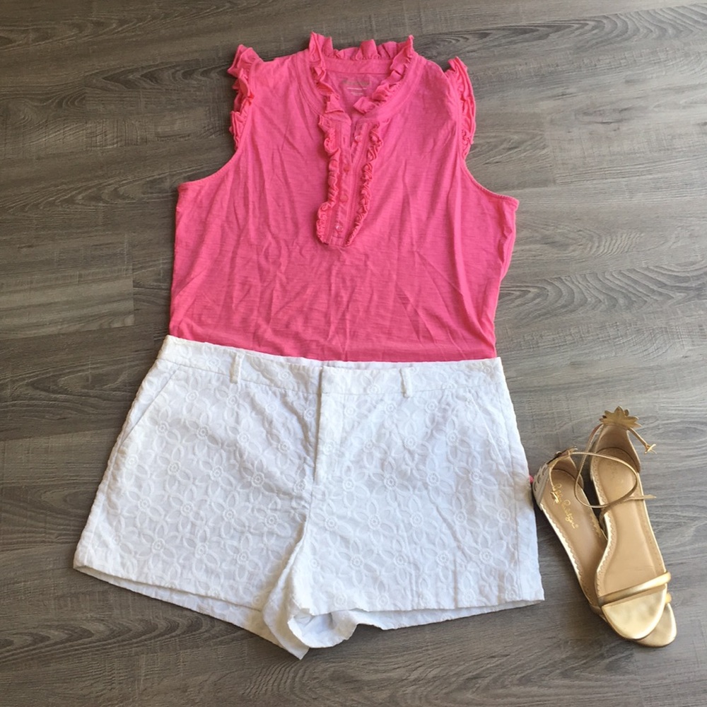 Lilly Pulitzer Cotton Ruffle Tank
